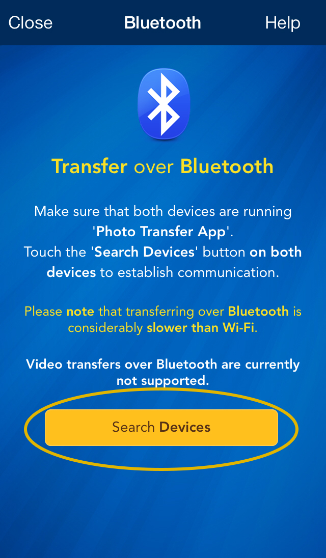 bluetooth photo transfer app