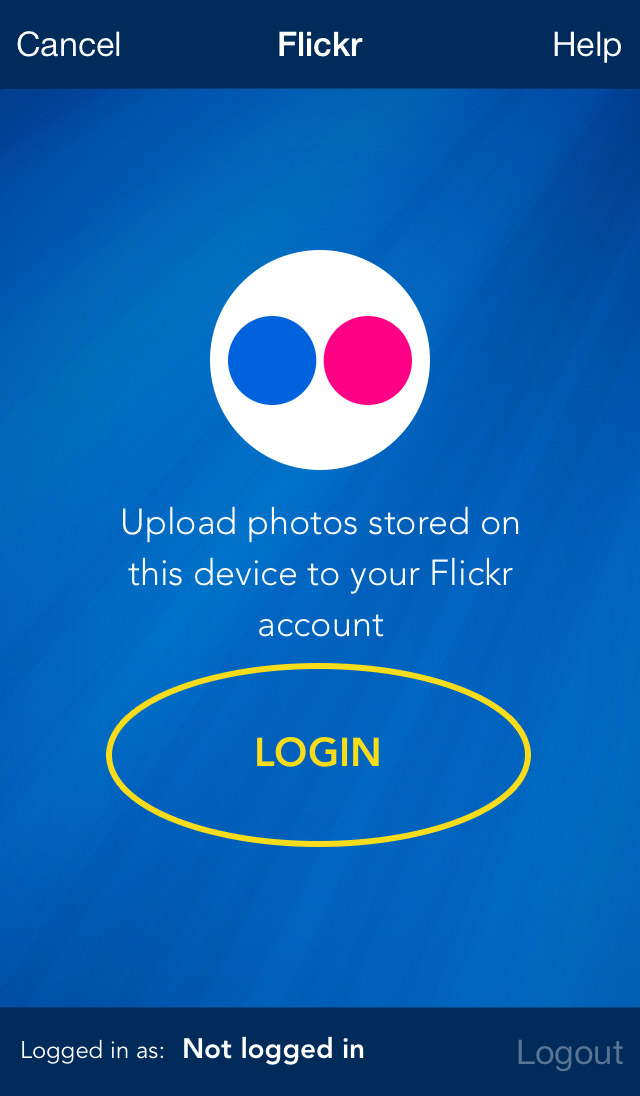 Login to Flickr with your Facebook Account!