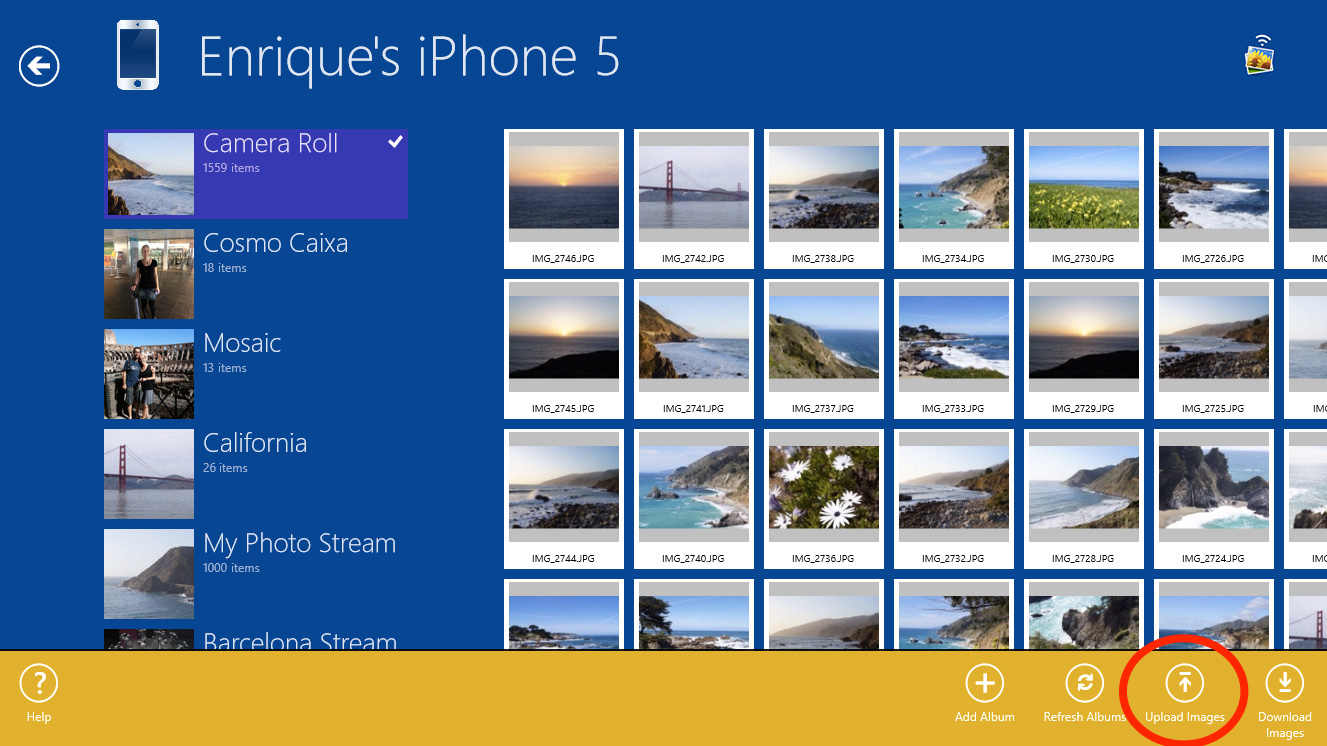 Transfer photos from your Windows 8 to an iPhone, iPad, iPad mini, iPod Touch or Android Device